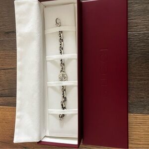 Gucci Silver and Black Chain Bracelet